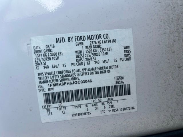 Certified 2018 Ford Explorer Limited AWD/4WD image 4