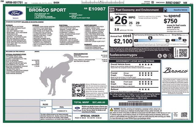 Certified 2024 Ford Bronco Sport Heritage w/ Heritage Convenience Package AWD/4WD image 11