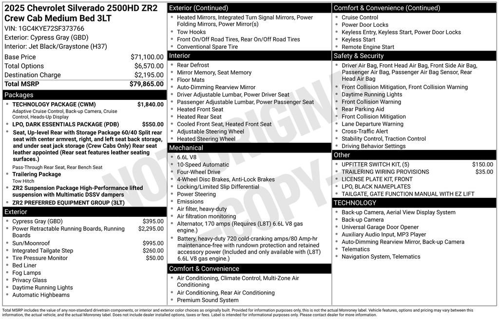 Used 2025 Chevrolet Silverado 2500 ZR2 w/ Technology Package image 31