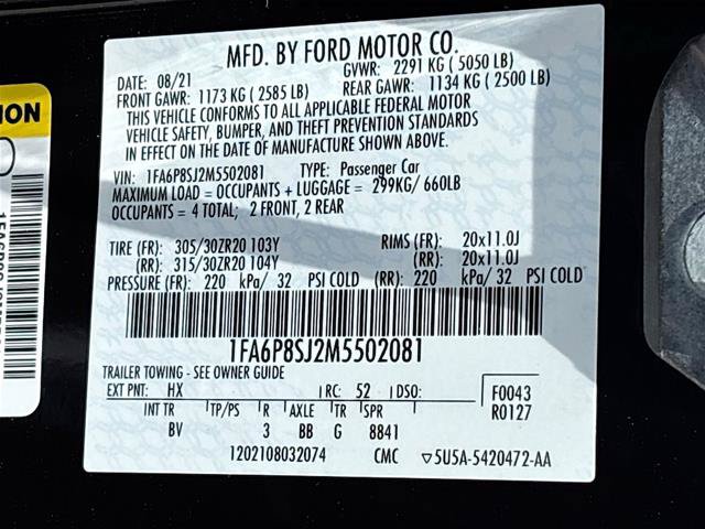 Certified 2021 Ford Mustang Shelby GT500 w/ Technology Package RWD image 34