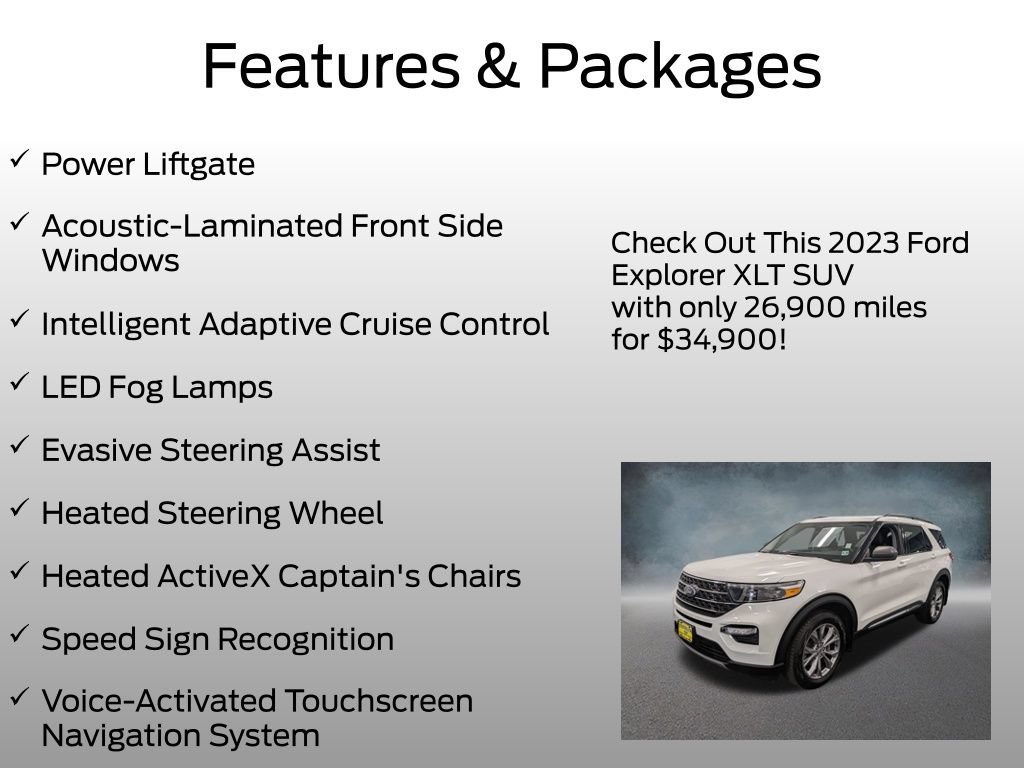 Certified 2023 Ford Explorer XLT w/ Equipment Group 202A AWD/4WD image 8