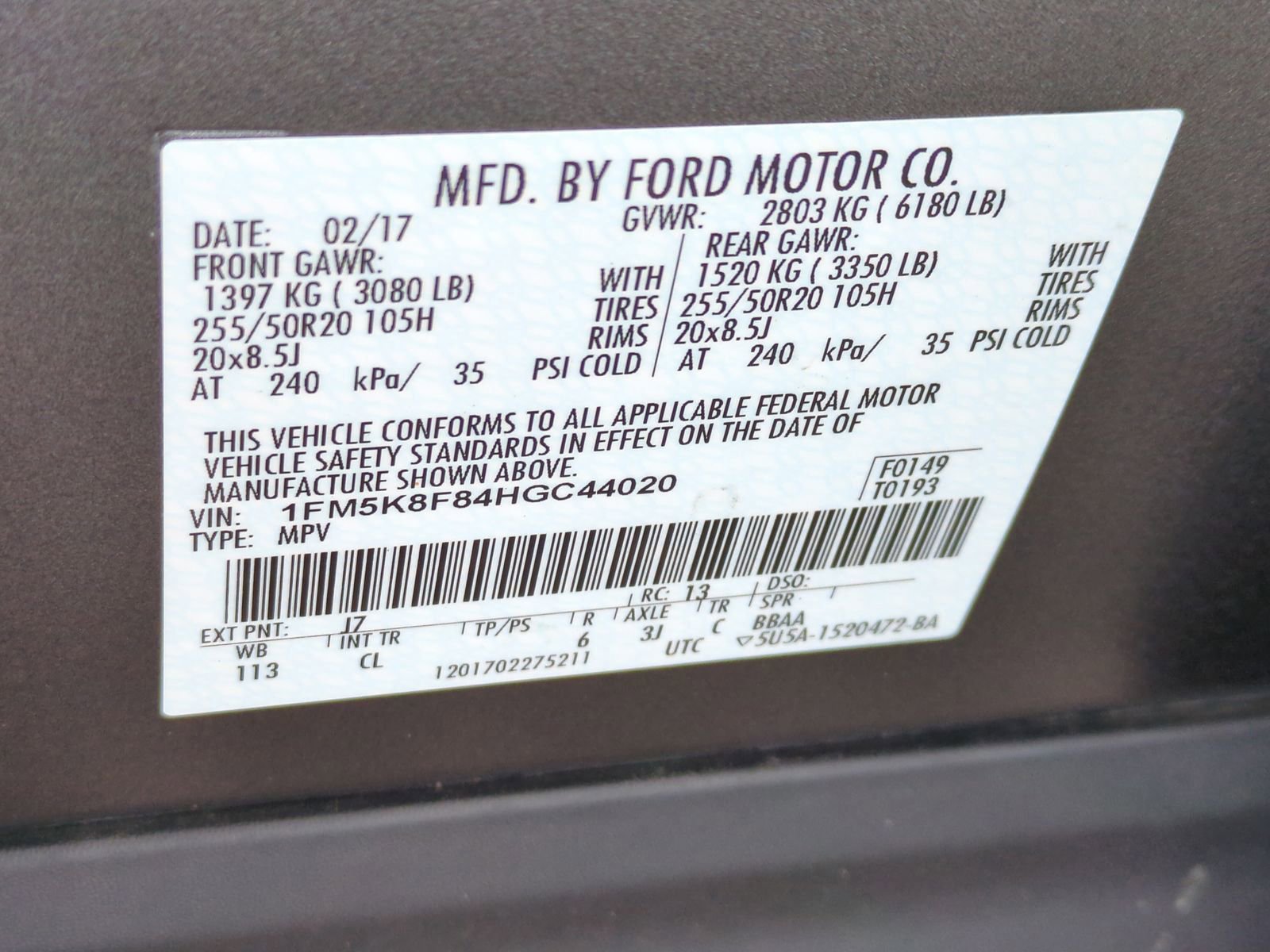 Certified 2017 Ford Explorer Limited w/ Equipment Group 301A image 44