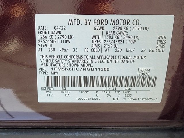 Certified 2022 Ford Explorer Platinum w/ Equipment Group 601A image 19