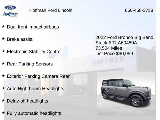 Certified 2022 Ford Bronco Big Bend AWD/4WD image 30