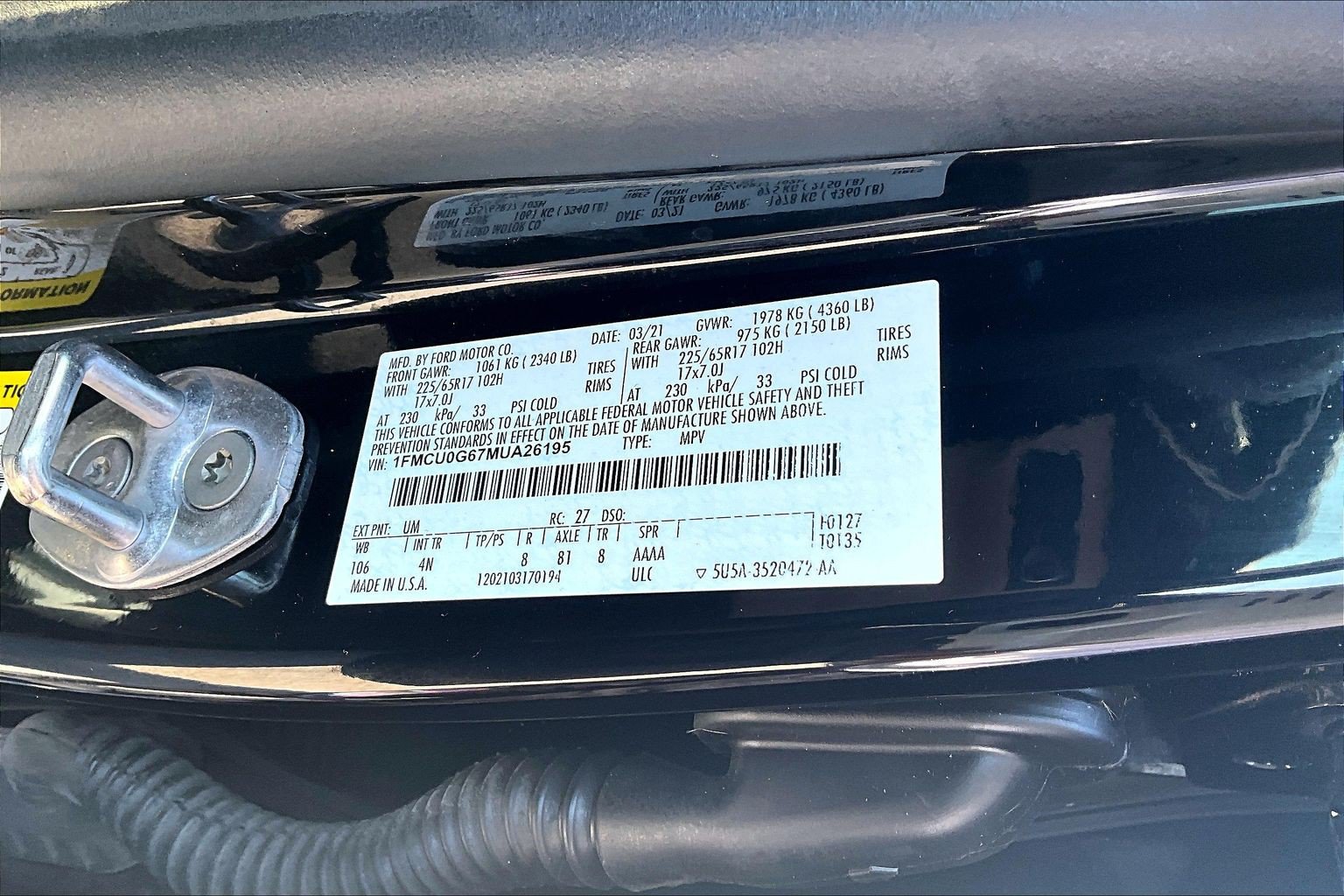 Certified 2021 Ford Escape SE FWD image 34
