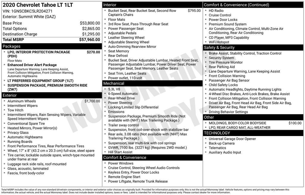 Used 2020 Chevrolet Tahoe LT image 10