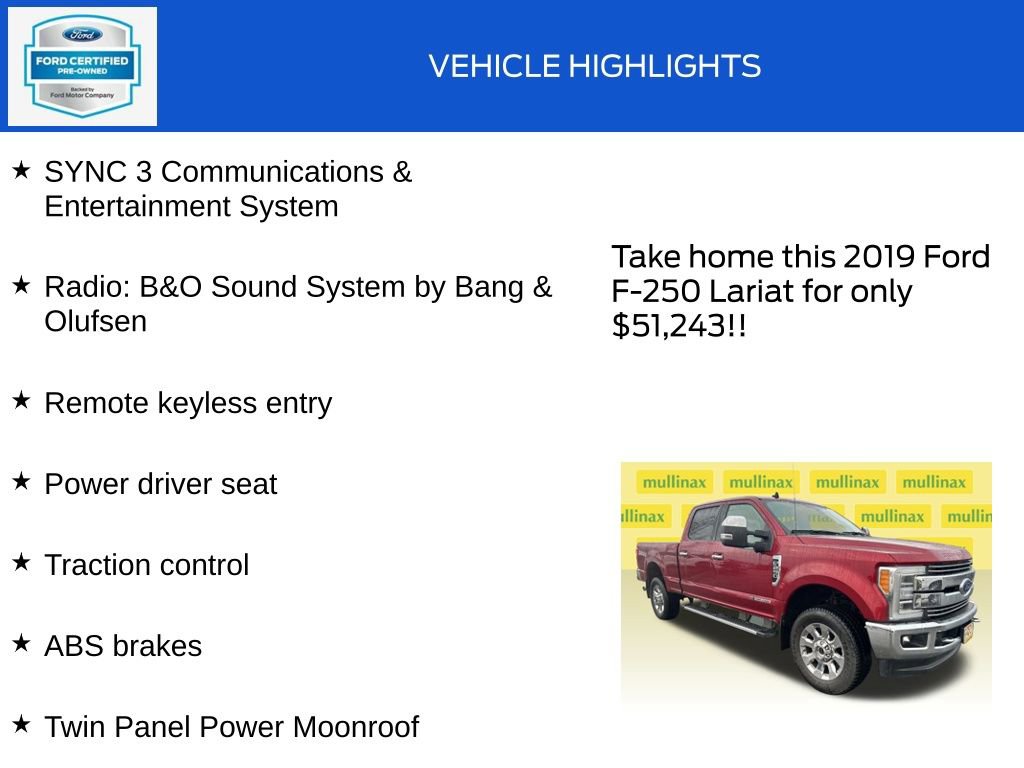 Certified 2019 Ford F250 Lariat w/ Lariat Ultimate Package image 19