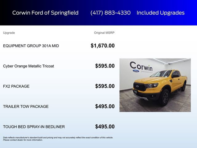 Certified 2021 Ford Ranger XLT w/ Equipment Group 301A Mid RWD image 6