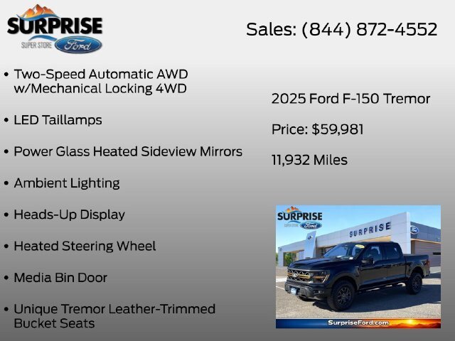 Certified 2025 Ford F150 Tremor w/ Equipment Group 402A High AWD/4WD image 38