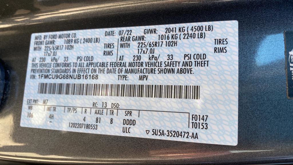 Certified 2022 Ford Escape SE w/ Convenience Package AWD/4WD image 32
