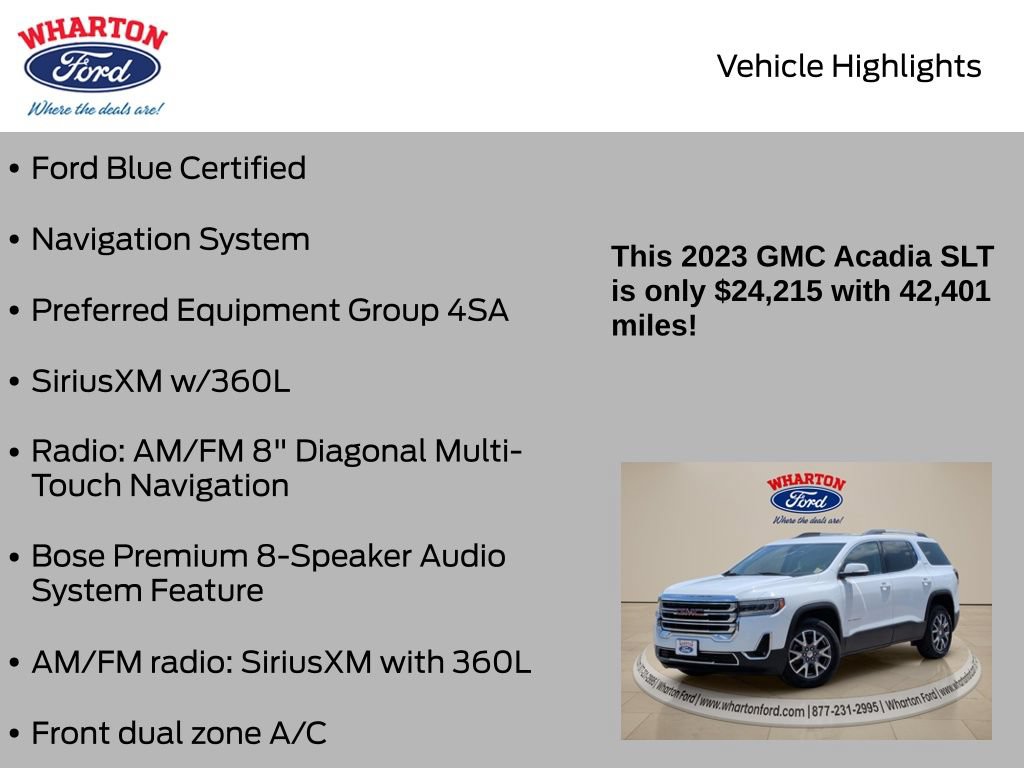 Used 2023 GMC Acadia SLT FWD image 5