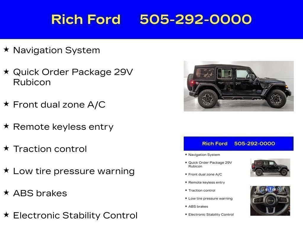 Used 2023 Jeep Wrangler Unlimited Rubicon 4xe AWD/4WD image 21