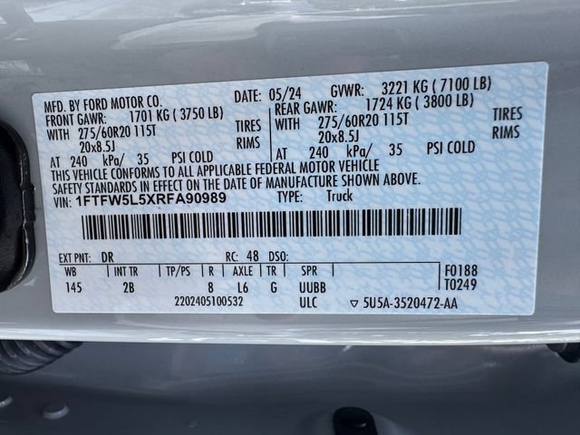 Certified 2024 Ford F150 Lariat w/ Equipment Group 502A High AWD/4WD image 33