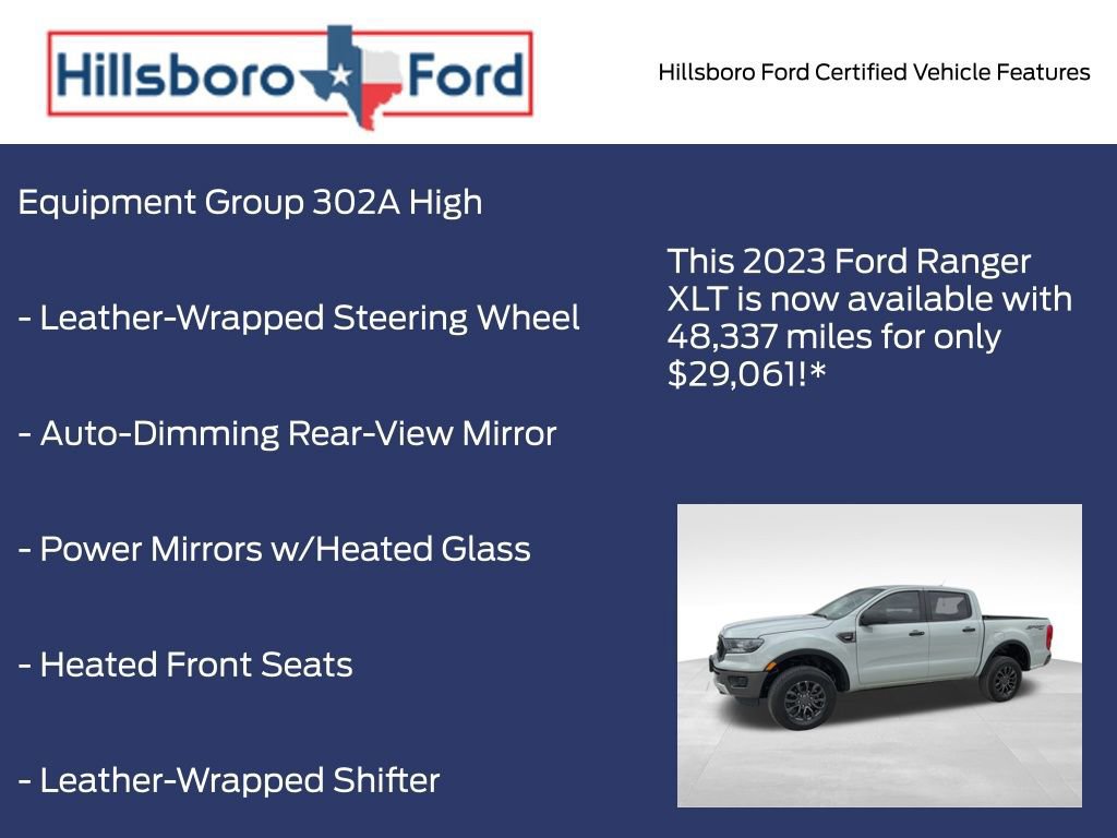 Certified 2023 Ford Ranger XLT w/ Equipment Group 302A High image 11