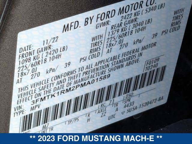 Certified 2023 Ford Mustang Mach-E Select RWD image 24