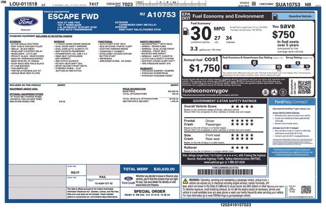 Certified 2025 Ford Escape ST-Line FWD image 5