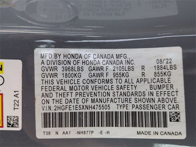 Used 2022 Honda Civic Si image 24
