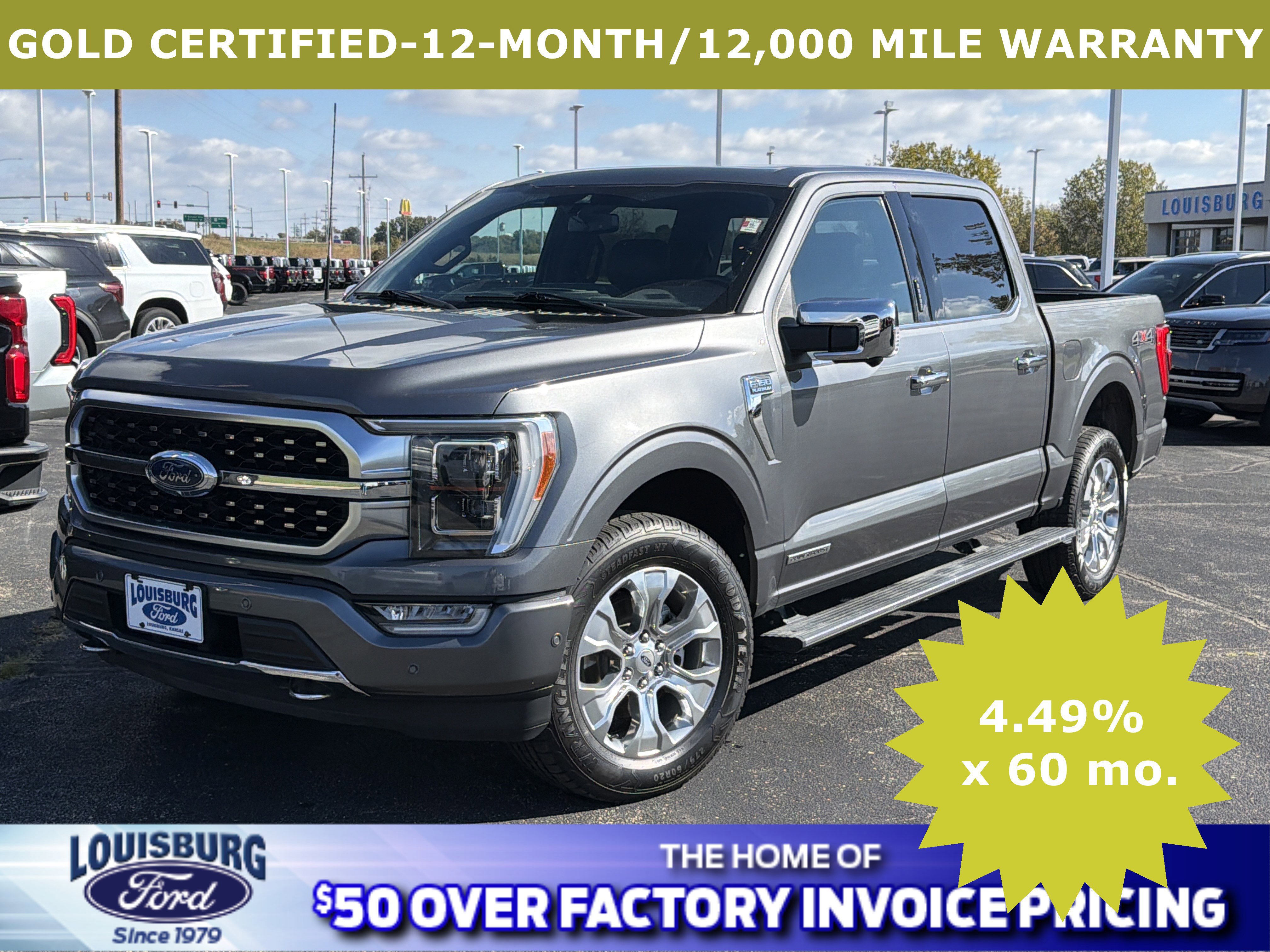 Certified 2022 Ford F150 Platinum w/ Equipment Group 701A High