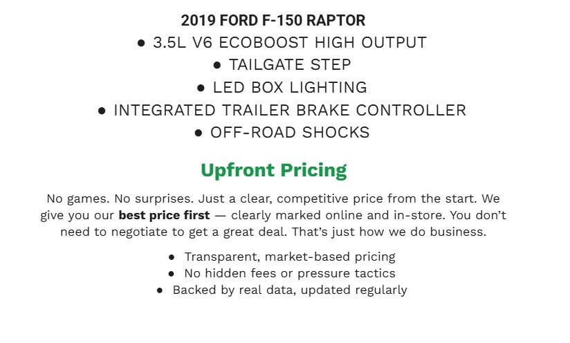 Certified 2019 Ford F150 Raptor image 2