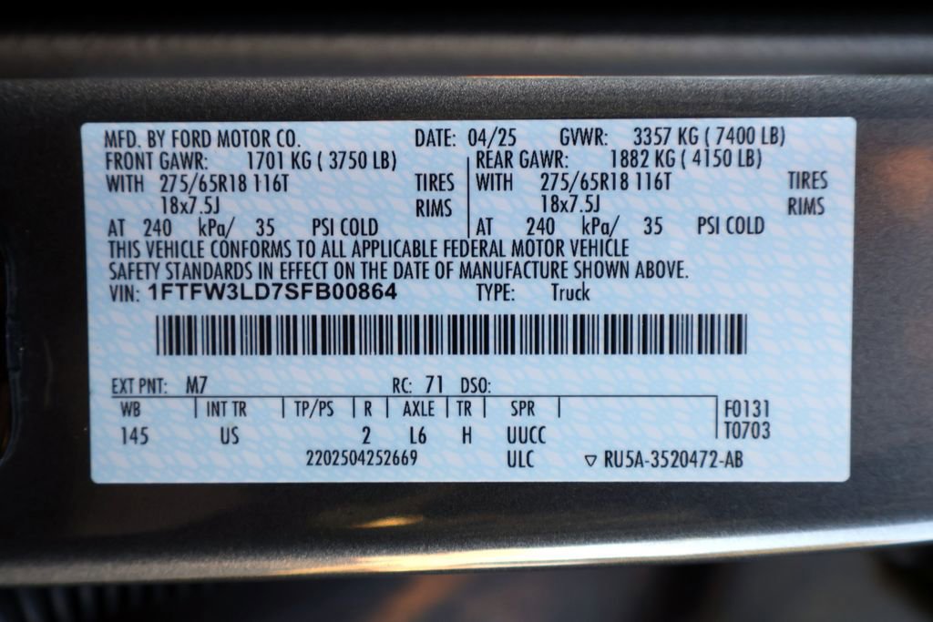 Certified 2025 Ford F150 XLT w/ Equipment Group 301A Standard image 37