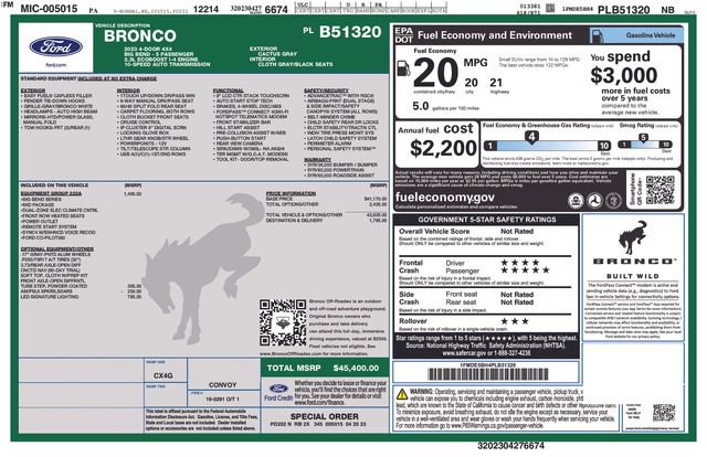Certified 2023 Ford Bronco Big Bend AWD/4WD image 13