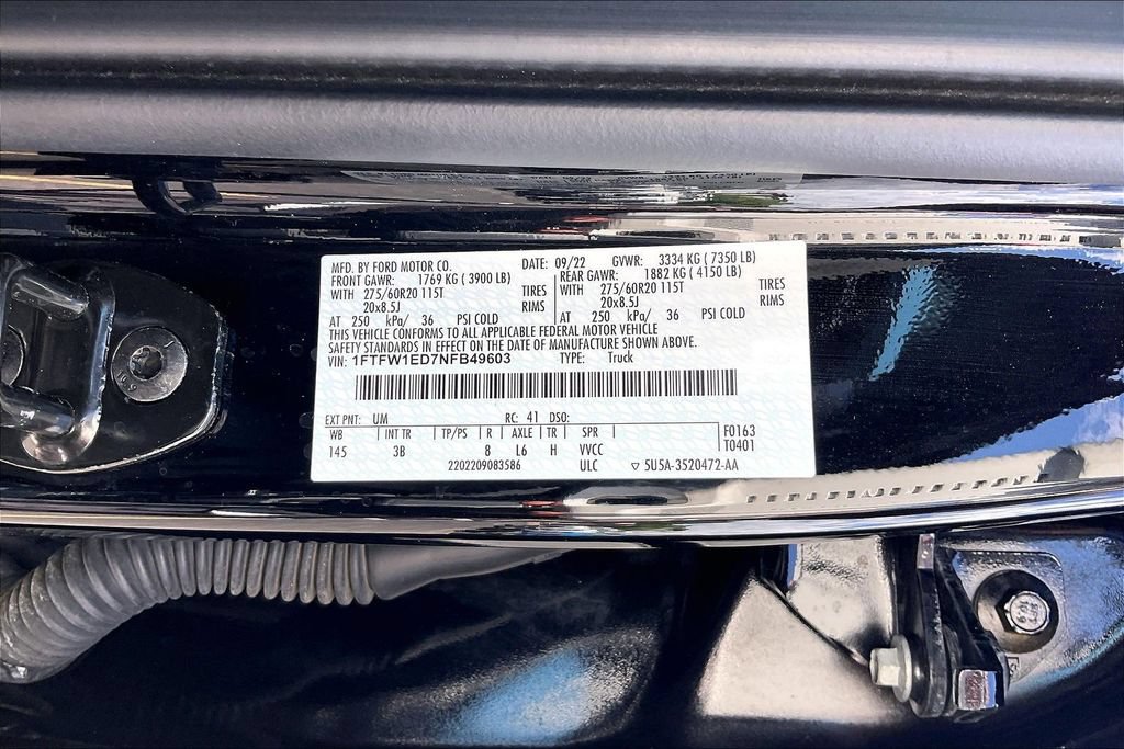 Certified 2022 Ford F150 Platinum w/ Equipment Group 701A High AWD/4WD image 33