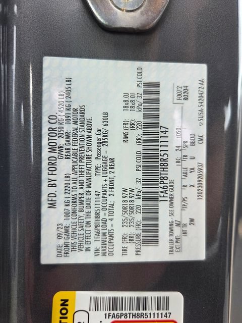 Certified 2024 Ford Mustang Coupe RWD image 18