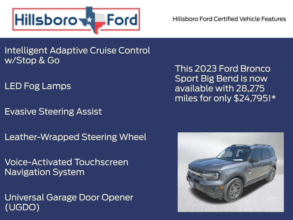 Certified 2023 Ford Bronco Sport Big Bend w/ Convenience Package AWD/4WD image 17