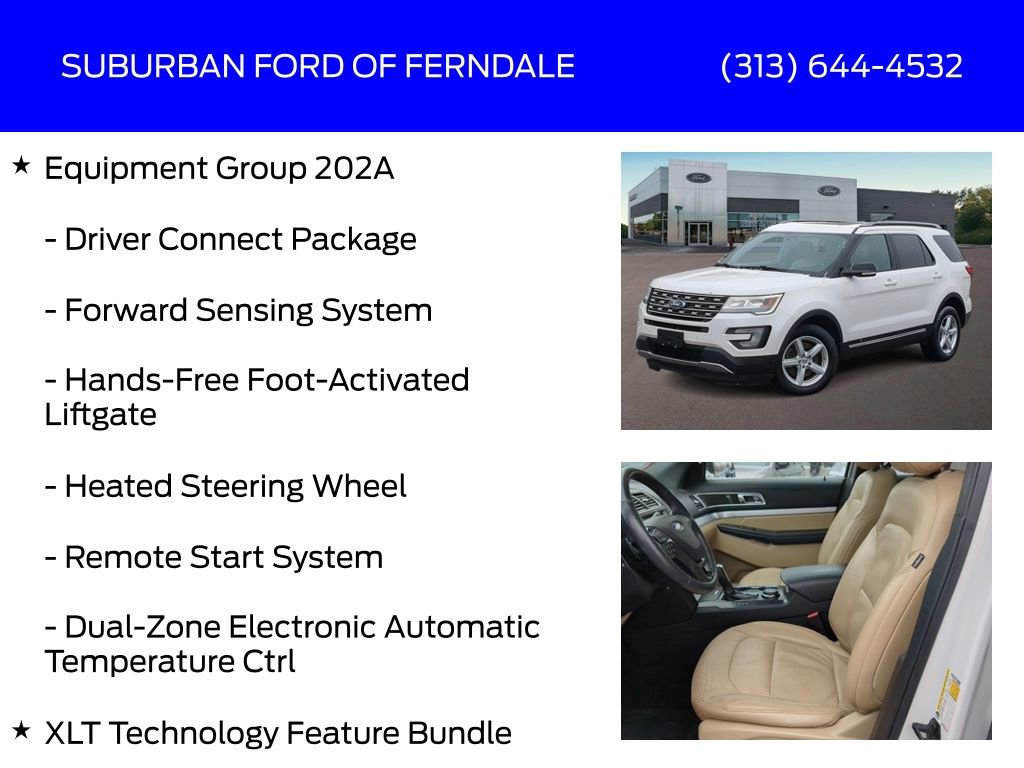 Certified 2017 Ford Explorer XLT w/ Equipment Group 202A image 9