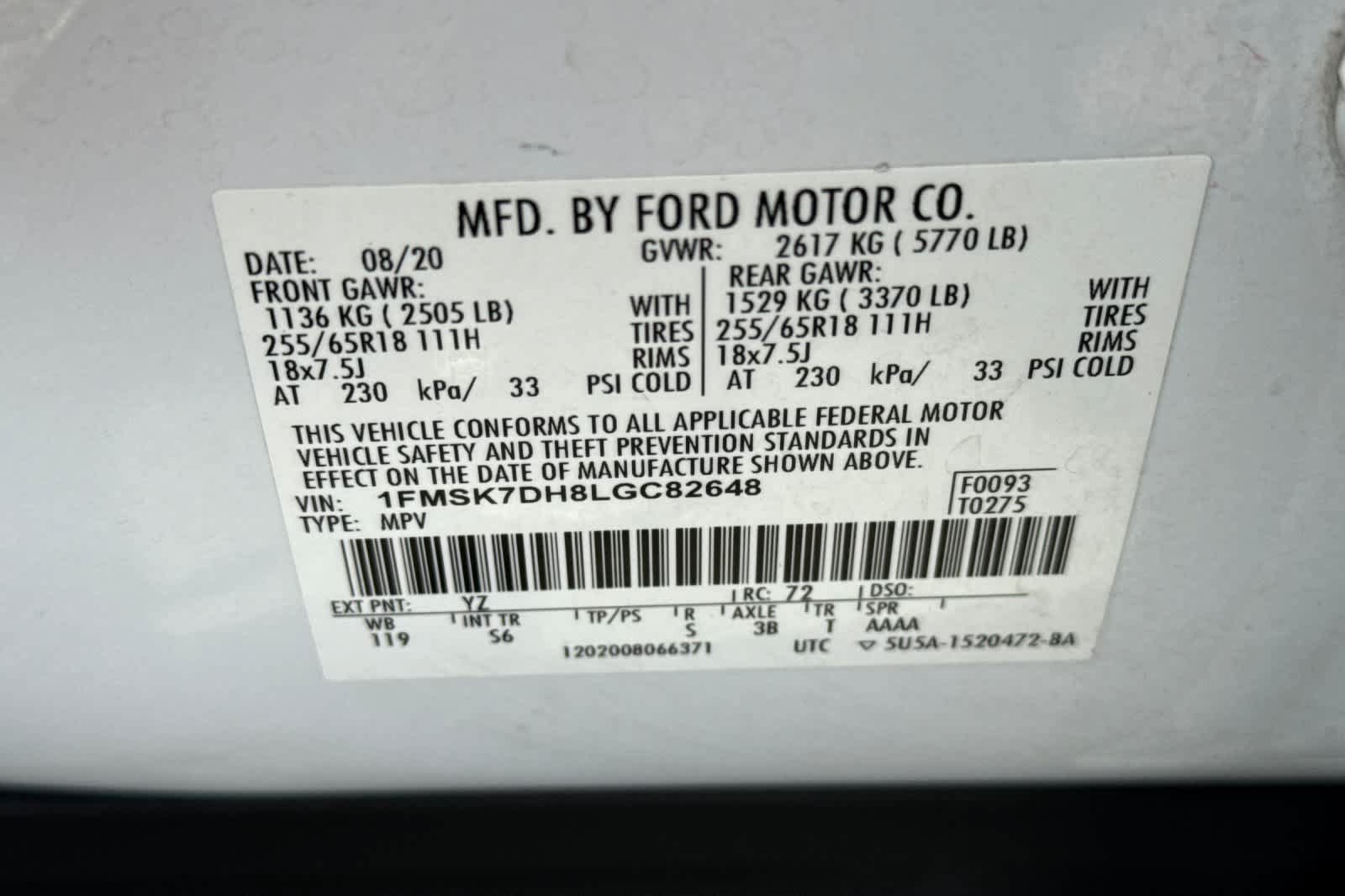Certified 2020 Ford Explorer XLT w/ Equipment Group 202A RWD image 29