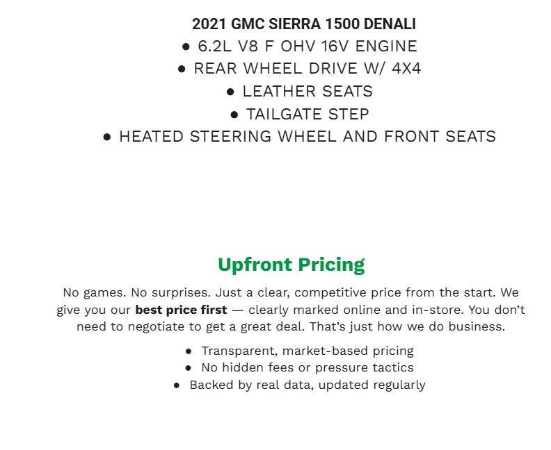Used 2021 GMC Sierra 1500 Denali w/ Denali Ultimate Package AWD/4WD image 2