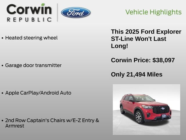 Certified 2025 Ford Explorer ST-Line AWD/4WD image 12