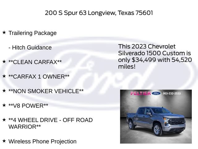 Used 2023 Chevrolet Silverado 1500 Custom w/ LPO, Dark Essentials Package AWD/4WD image 30