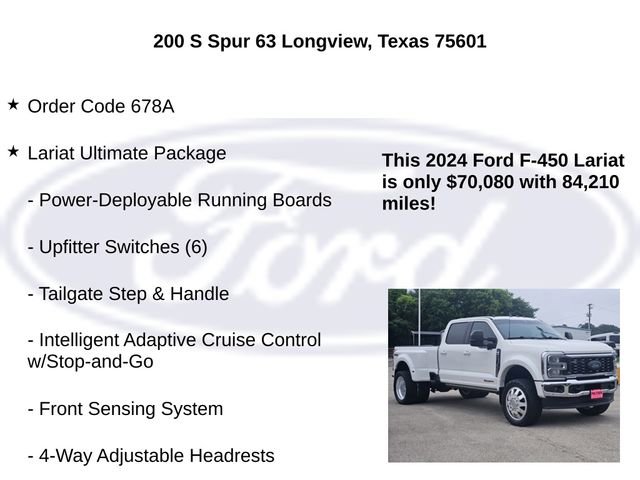 Certified 2024 Ford F450 Lariat w/ Lariat Ultimate Package AWD/4WD image 5
