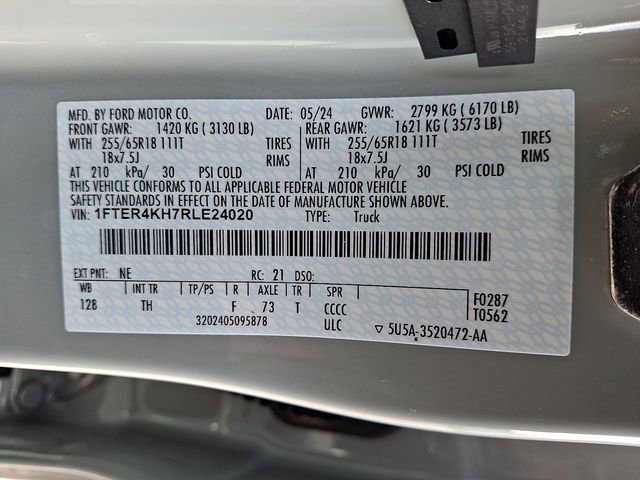 Certified 2024 Ford Ranger Lariat w/ Trailer Tow Package image 27