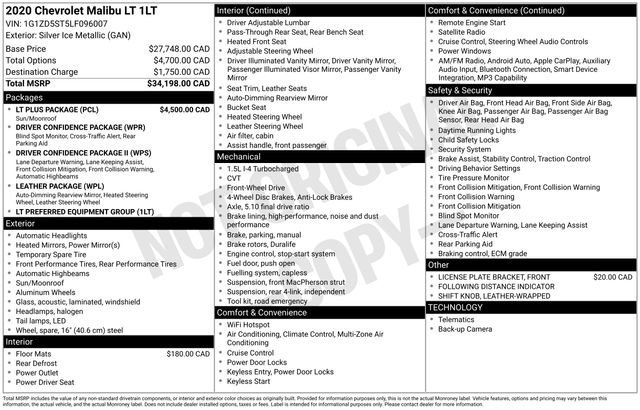 Used 2020 Chevrolet Malibu LT w/ LT Plus Package FWD image 35