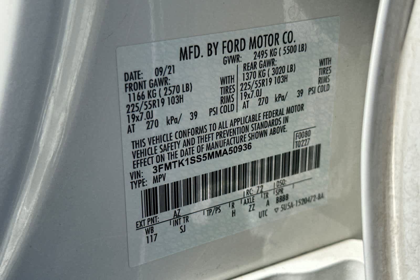 Certified 2021 Ford Mustang Mach-E Select w/ Comfort/Appearance Package image 31