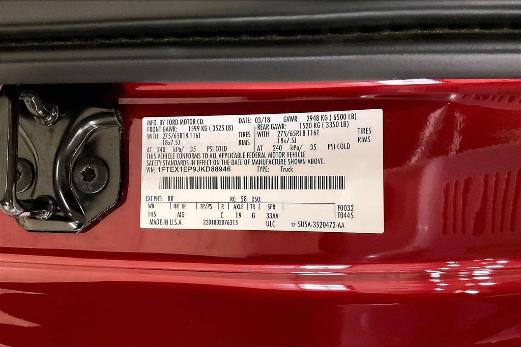 Certified 2018 Ford F150 XLT w/ Equipment Group 302A Luxury AWD/4WD image 28