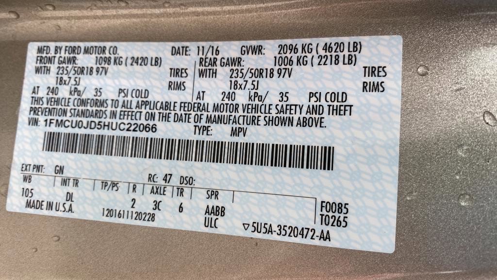 Certified 2017 Ford Escape Titanium image 29