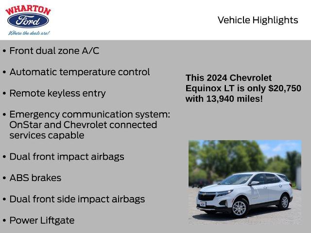Used 2024 Chevrolet Equinox LT w/ LPO, Cargo Package AWD/4WD image 10