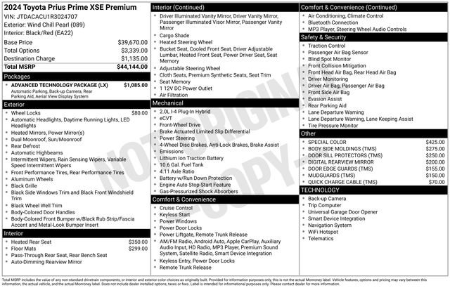 Used 2024 Toyota Prius Prime Premium w/ Advanced Technology Package FWD image 16