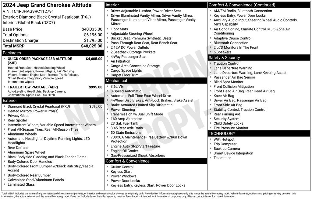 Used 2024 Jeep Grand Cherokee Altitude AWD/4WD image 9