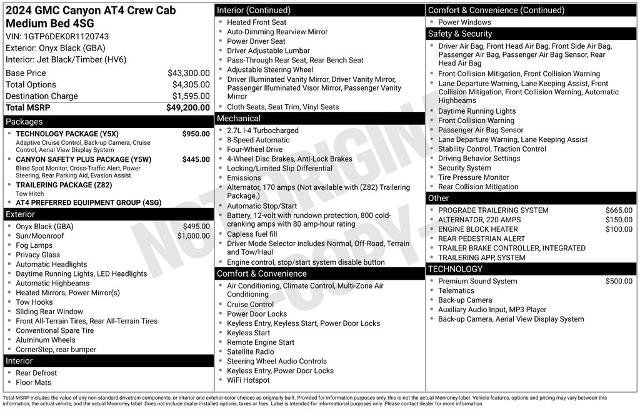 Used 2024 GMC Canyon AT4 w/ Technology Package image 11