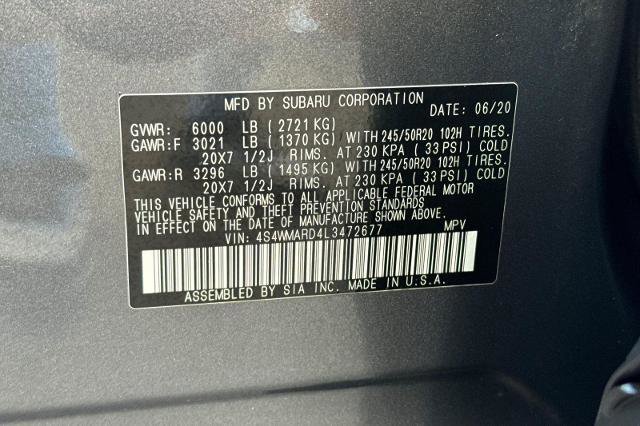 Used 2020 Subaru Ascent Touring w/ Popular Package #2A image 41