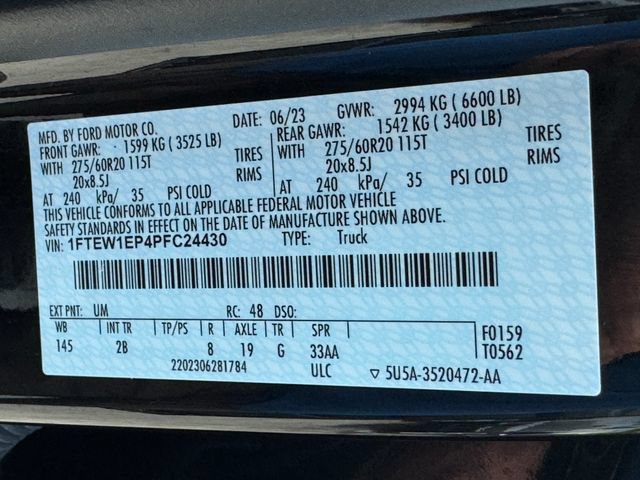 Certified 2023 Ford F150 Lariat w/ Equipment Group 502A High AWD/4WD image 33