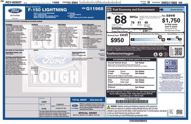 Certified 2022 Ford F150 Lightning Pro AWD/4WD image 20