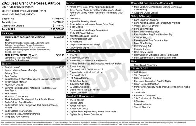 Used 2023 Jeep Grand Cherokee L Laredo AWD/4WD image 19