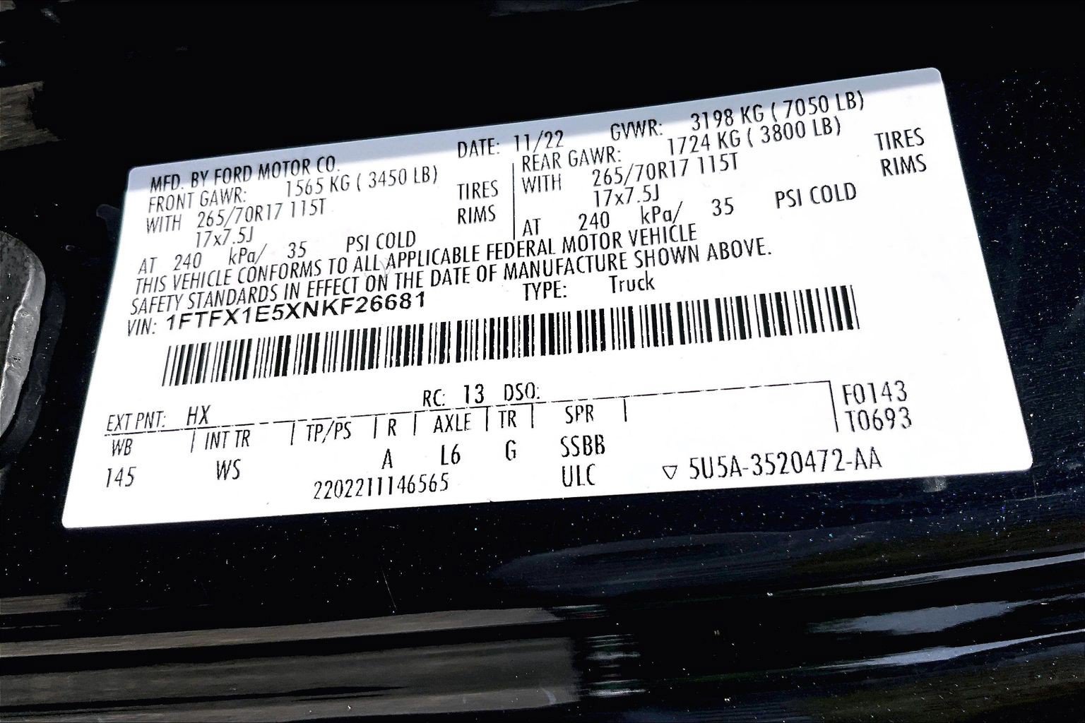 Certified 2022 Ford F150 XL w/ Equipment Group 101A High AWD/4WD image 33