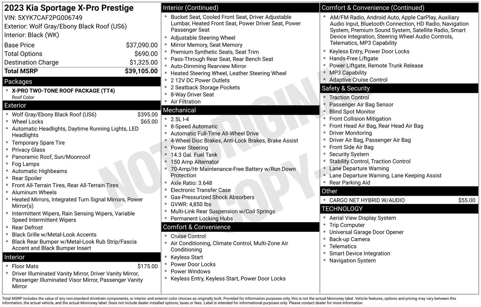 Used 2023 Kia Sportage X-Pro Prestige AWD/4WD image 16