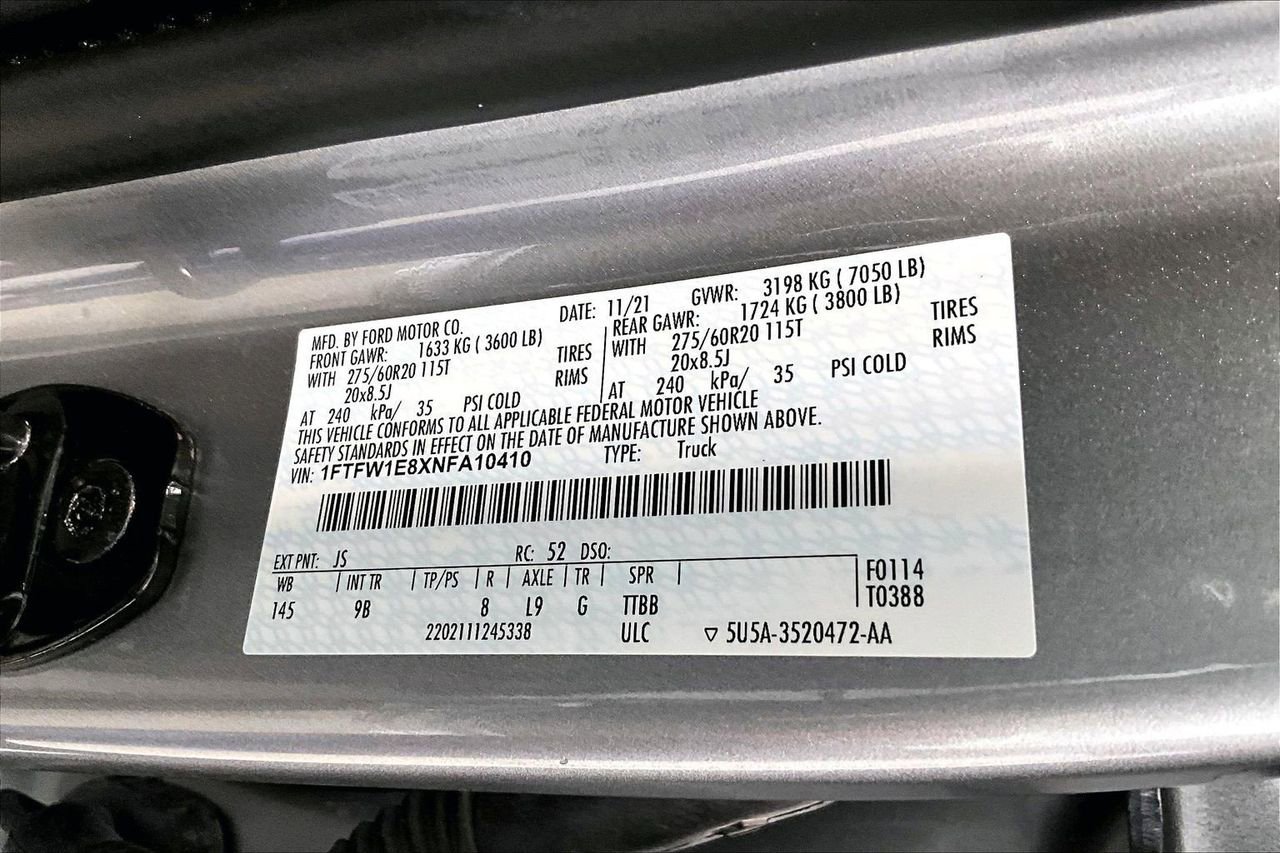 Certified 2022 Ford F150 Platinum w/ Equipment Group 701A High AWD/4WD image 33